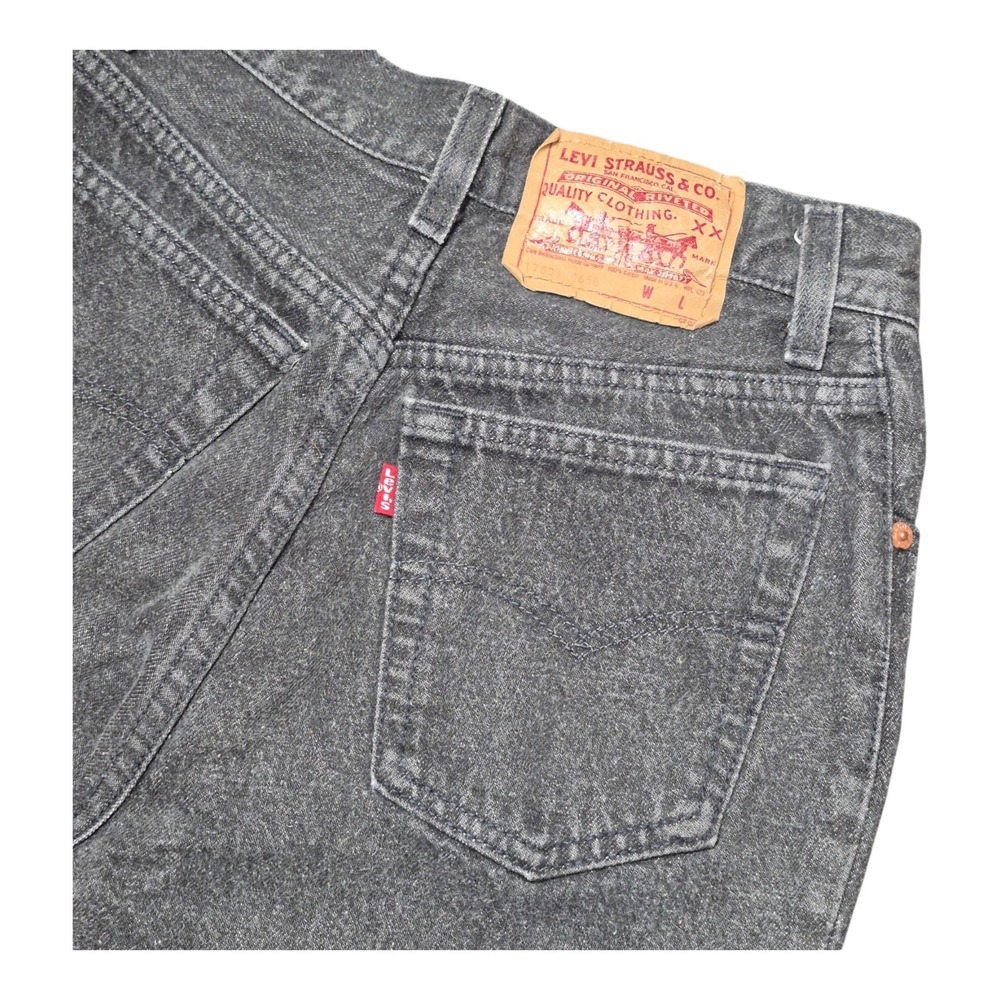 VTG Levi's 501 Jeans Women's 7 Black USA Button Fly Shrink to Fit 1990 Denim